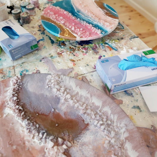 RESIN ART WORKSHOP - using real crystals, April 20th, 10am - Belong Design