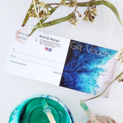 Gift Vouchers - resin art - Belong Design