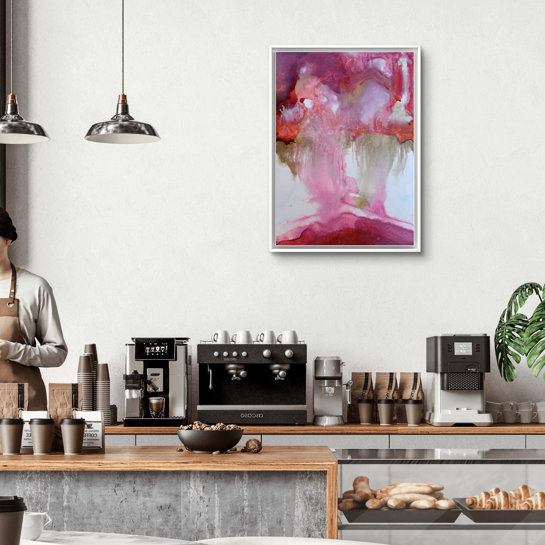 ABSTRACT ART ON PAPER - A4 - 1 - Belong Design
