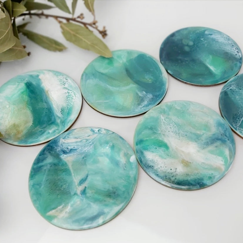 Resin Coaster Set Kit - Green Goddess - Belong Design