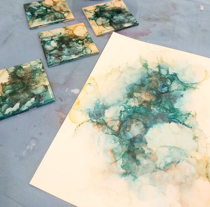 ART WORKSHOP - Alcohol Ink Art, 8th August, 10am - Belong Design